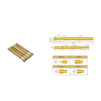 Sonde de test ICT personnalisée HONGDUN HD-ICP-POGO en laiton plaqué or haute conductivité avec broche à ressort pour test de carte PCB haute précision