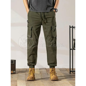 Pantalones de calle de estilo urbano para hombre con cintura elástica y diseño de múltiples bolsillos para hombre, pantalones Cargo de calle - Product Image 2