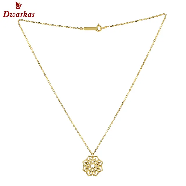 top quality beautiful 18K gold plated filigree pendant 925 sterling silver plain women necklace gift jewelry
