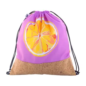 CreaDraw Borse Sportive con Coulisse in Sughero e RPET, Sacchetti Promozionali Sostenibili - Product Image 1