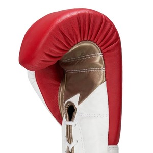2025 gants de mouche d'entraînement professionnel les plus vendus de qualité supérieure en cuir véritable mouche Super dentelle gants de boxe noirs et dorés - Product Image 5
