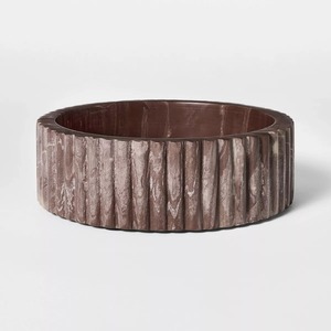 Cuenco decorativo de madera de diseño, bandeja de centro de mesa artística hecha a mano, acento de mesa elegante para el hogar, la cocina o la decoración de la sala de estar - Product Image 1