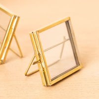 Mini cadre photo de qualité supérieure dessus de table en laiton décoratif et verre pour la maison et le mariage cadeau décoratif en vrac
