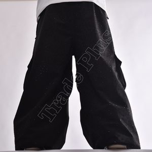 Baggy de ski en nylon imperméable et respirant pantalon de neige pantalon de snowboard d'hiver avec poches zippées pour hommes et utilisation unisexe vente en gros - Product Image 4