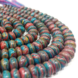 ลูกปัดฟอร์ไดท์ธรรมชาติเส้นเรียบ8มม. ยาว8นิ้วสำหรับทำเครื่องประดับลูกปัดอัญมณี - Product Image 1