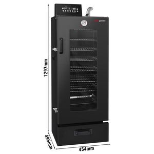 Four à fumage Gastro Mini GGM ROGHB8-Digital-avec 7 grilles et porte en verre-475x450mm-Noir - Product Image 2