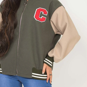 Rabixo Sports OEM Manufacturer Embroidery High Quality Custom Logo Winter Wool/Cotton Bomber & Baseball <b>Jackets</b> for Women - Product Image 4
