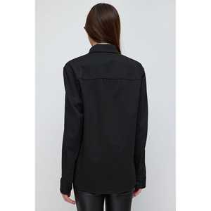 เสื้อแจ็คเก็ตโอเวอร์ไซส์สีดำมีกระเป๋า - Product Image 5