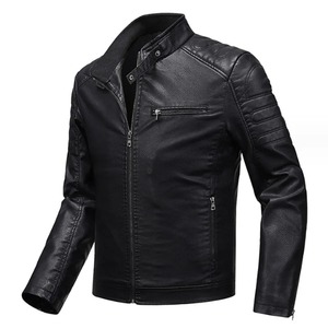 Chaquetas para Hombre, Ropa de Invierno para Exteriores, Chaqueta de Cuero Negra de Motociclismo de Carreras Personalizada OEM para Hombre - Product Image 3