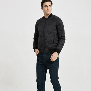 Chaqueta bomber impermeable con cremallera para hombre personalizada de alta calidad, chaquetas bomber cortas de nailon para hombre - Product Image 2