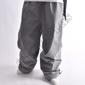 Pantalon de ski gris imperméable pour homme avec cordon de serrage, 100 % polyester, respirant, coupe-vent, pantalon de snowboard, taille adulte - Product Image 6