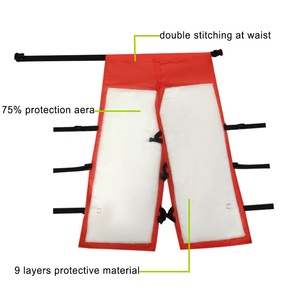 กางเกงทำงานกันน้ำแบบมองเห็นได้ชัดเจน พร้อมแถบสะท้อนแสง สำหรับทุกเพศ ทนทาน ปรับได้ ป้องกันเลื่อยโซ่ยนต์ - Product Image 4