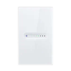 Saklar kontrol Panel sentuh pengatur waktu suara dinding kaca led dimmmer wifi rumah pintar tuya standar US kualitas terbaik