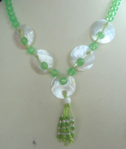 Collar de Concha Blanca con Cuentas, Joyería de Concha Marina Pura, Motivo para Regalo - Product Image 4