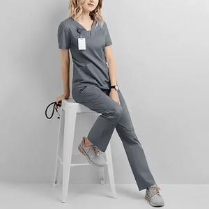 Venta al por mayor de tela tejida personalizada de moda elástico Hospital Enfermería Scrubs Jogger traje uniformes médicos para enfermeras y médicos - Product Image 3