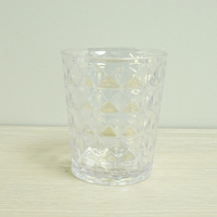 [Holar] Taiwan Made Incassable Réutilisable 15 oz Highball Verrerie En Plastique Transparent Diamant Irisé Gobelet Bas