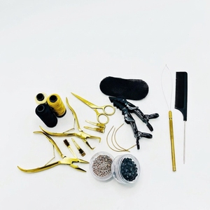 TEEJAY / Kit d'outils d'extension capillaire personnalisé avec marque, pinces en acier inoxydable, extracteur de perles, crochets de pose, ensemble d'installation OEM - Product Image 2