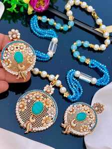 Conjunto de Collar de Cadena con Eslabones de Circonita Chapada en Rodio de Alta Calidad para Mujer, Estilo Indio Antiguo, para Regalos de Boda y Fiestas - Product Image 5