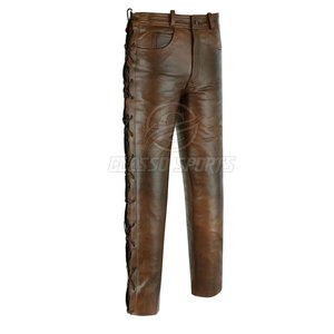 Pantalon en cuir de haute qualité, design de logo personnalisé, pantalon d'hiver, vêtements de mode, pantalon en cuir pour homme - Product Image 2