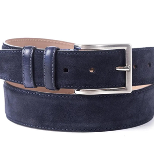 Cinturón de cuero genuino de piel de vaca de alta calidad para hombre de lujo italiano hecho a mano hebilla de acero galvanizado Material de aleación 3,5 CM de ancho - Product Image 1