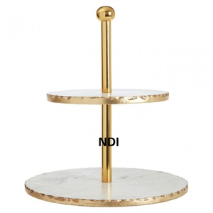 Exclusive Design Rounded Shape Birthday Party Celebration Metal <b>Cake</b> <b>Server</b> Stand In White Powder Coated Finishing For hotels - Product Image 5