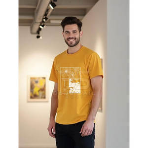 T-shirt pour homme à col rond, en coton doux et confortable, conçu pour un usage quotidien décontracté et des tenues estivales, léger, t-shirt pour homme à col rond - Product Image 2