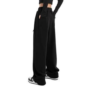 Pantalones informales cómodos de algodón para mujer, pantalones de pierna ancha de cintura alta personalizados a la moda para mujer, pantalones informales para mujer - Product Image 2