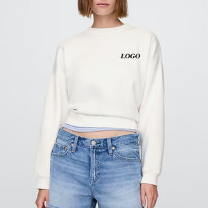 Sudadera Moderna para Mujer con Diseño Recortado, Mangas Largas y Hombros Caídos para un Ajuste Cómodo y Relajado, Diseño a Precio Económico - Product Image 1