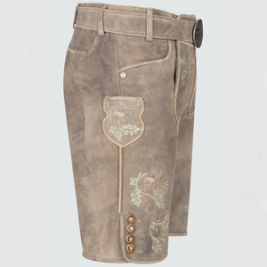 Fabricación al mejor precio logotipo personalizado hombres Lederhosen / 2025 superventas ligero hombres bávaros Lederhosen pantalones cortos - Product Image 3