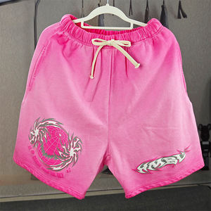 Top Sale <b>Mens</b> Fitness Cotton <b>Sweat</b> <b>Shorts</b> High End Vintage Puff Print Acid Wash <b>Shorts</b> <b>for</b> <b>Men</b> - Product Image 3