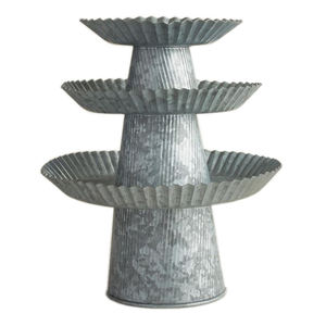 Exhibidor de Pasteles de Metal de 3 Niveles, Redondo, Galvanizado, de Lujo, para Cupcakes, Herramientas para Pasteles Hechas a Mano - Product Image 3