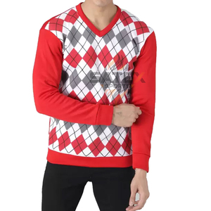 Sweat-shirt unisexe en molleton de coton chaud d'hiver, col rond, décontracté, motif uni, doublure douce, technique de teinture unie, OEM brodé - Product Image 1