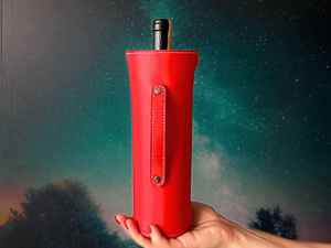 Wine Holder Pdf Pattern <b>Bottle</b> <b>Bag</b> Leather Template Leather Diy Wine Carrier <b>Bag</b> LEB-0029 - Product Image 5