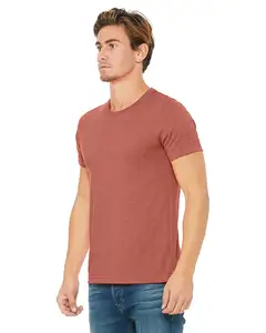 Camiseta de cáñamo Camiseta de hombre Camiseta de cuello redondo 55% Cáñamo 45% Algodón orgánico Camiseta suave de peso pesado Camisetas de algodón Premium para hombre