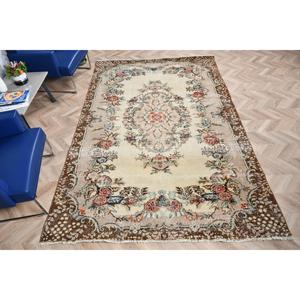 Tapis vintage 6,1x9,4 pieds, grand tapis turc, tapis camouflage marron - Product Image 5