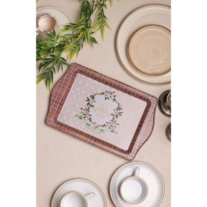 Poignée de plateau rectangulaire en métal 160x190mm Rosy - Product Image 2