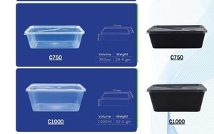 ภาชนะบรรจุอาหารพลาสติกใสแบบมีฝาปิดที่ปลอดภัยสำหรับไมโครเวฟอุปกรณ์เตรียมอาหารและภาชนะแบ่งส่วน - Product Image 2