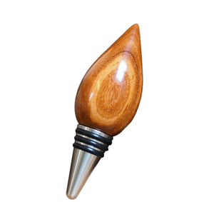 Aspecto rústico Diseño simple Mango de madera Botella de vino de acero inoxidable Tapón de champán Forma personalizada Tapón de botella minimalista - Product Image 2