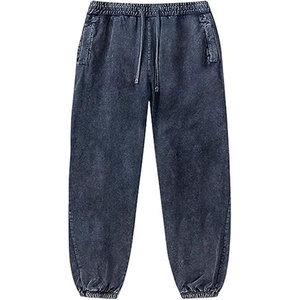 Pantalon de jogging délavé à l'acide de qualité supérieure en mélange de coton doux, coupe confortable, style streetwear tendance, vente en gros - Product Image 1