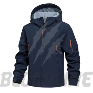 Men's Color Blocking <b>Waterproof</b> Breathable Windproof Eco-Friendly Quick Dry <b>Thin</b> Knitted Puffer <b>Jacket</b> Zipper Closure Formal - Product Image 3