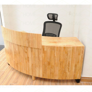 BLT68002-Durable Simple Curved AA Rubber Half <b>Compact</b> Reception <b>Desk</b> Modern Minimalist for Commercial Use Clinics Schools Spas - Product Image 5