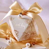 Sacs cadeaux de luxe personnalisés, sacs d'emballage pour bonbons et chocolats de mariage, boîtes pour fêtes et mariages, nouveaux sacs en papier haut de gamme avec nœud