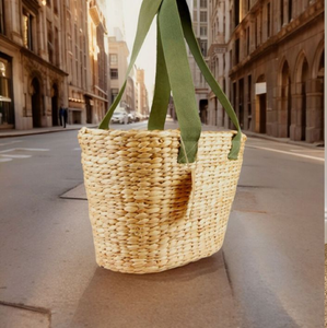 Panier en abaca/VasateTM Paniers en ficelle de jacinthe d'eau tissée en gros - Product Image 3