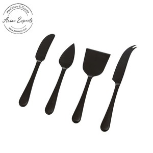 Juego de cuchillos esparcidores de queso de acero inoxidable dorado, con acabado dorado, para servir restaurantes y hoteles, 4 unidades - Product Image 6