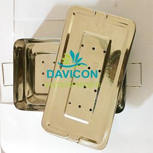 Caja de instrumentos de acero inoxidable, utensilio hueco de alta calidad con tapa - Product Image 4