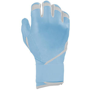 Logo personnalisé Gants de frappeur de baseball professionnels bleu clair à manchettes longues Gants de baseball légers, respirants et antidérapants en cuir - Product Image 4