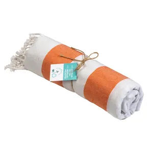 Pareo da Spiaggia Riciclato Eco-Gadget con Frange: Accessorio Sostenibile ed Elegante - Product Image 3