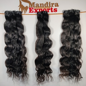 Paquets vierges crus cuticule cheveux alignés couleur naturelle 8-32 pouces Bodywave 100% Extensions de cheveux humains indiens de Temple non transformés - Product Image 4