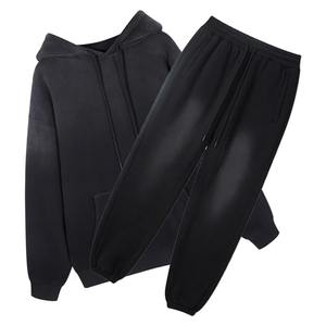 Conjunto Deportivo de Invierno para Hombre, 100% Algodón, Pantalones y Sudadera con Capucha Personalizables, Transpirable - Product Image 3