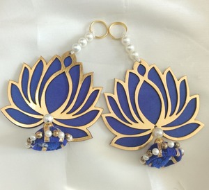 Colgante de loto para decoración de templo tradicional Diwali Holi decoración boda india inauguración de la casa Haldi Mehndi Pooja escenario telón de fondo - Product Image 4